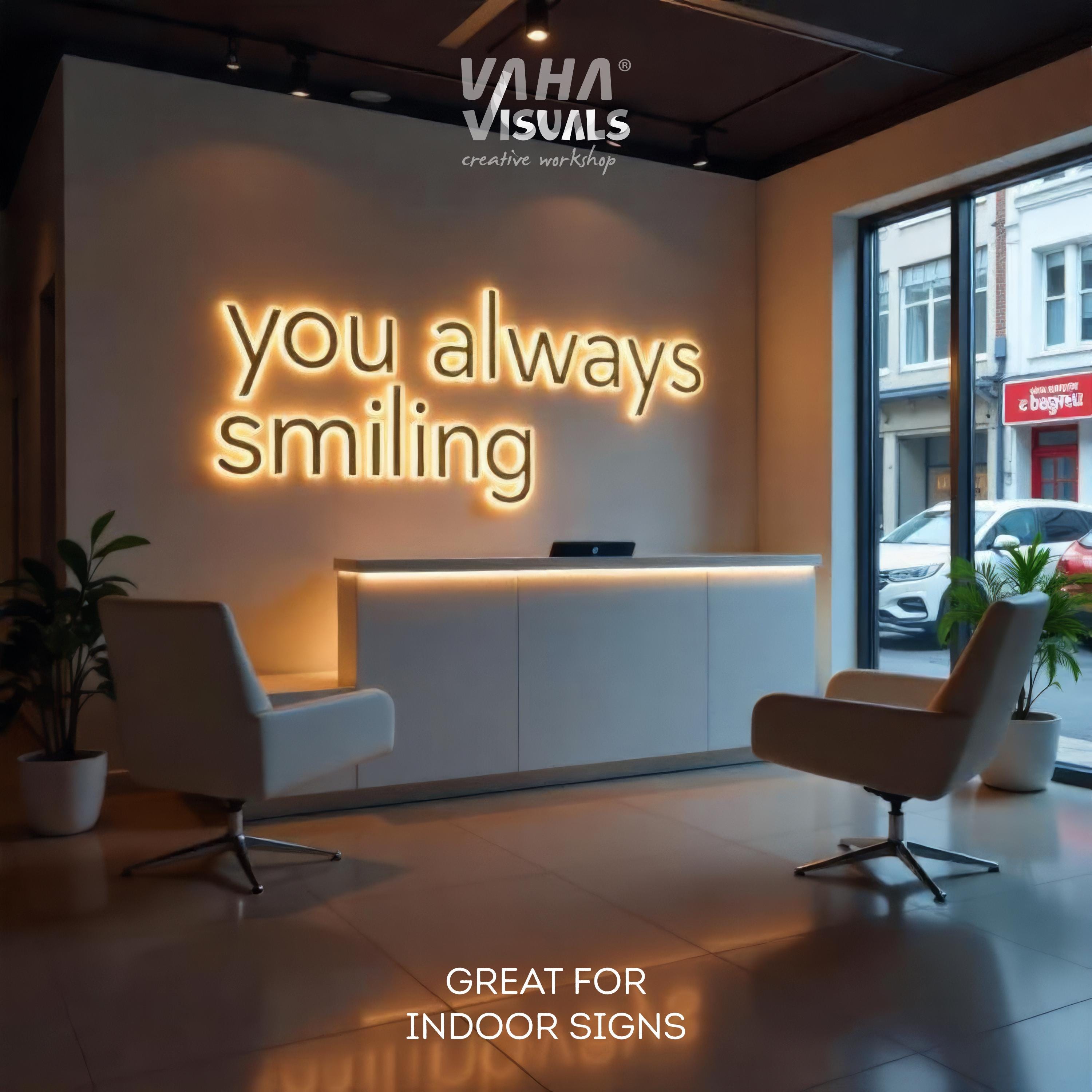 Custom Back-lit Channel Letter Sign – Personalized LED Business Logo ...