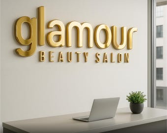 Custom Stainless Steel Channel Letters – Luxury Non-Illuminated Metal Business Sign for Storefront or Interior Wall Decor