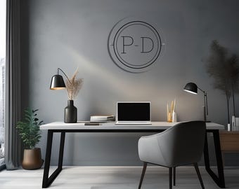 Custom Acrylic Business Logo Sign - Office Door Decor - Clear Frosted Design - Corporate Signage - Unique Gift Circle, Round Sign