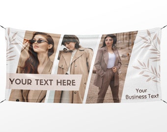 Custom Banner Display, Polyester/Vinyl  - Personalized Advertising Sign - Indoor/Outdoor - Image/Logo/Text - Heavy Duty, Building Banner