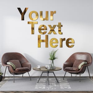 Custom Chrome Gold ACM Letters – Personalized Luxury Wall Decor Signage for Business, Events, Wedding & Home Decor
