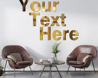 Custom Chrome Gold ACM Letters – Personalized Luxury Wall Decor Signage for Business, Events, Wedding & Home Decor