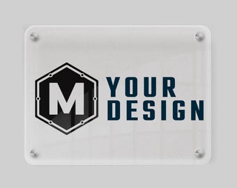 Custom Acrylic Business Logo Sign - Office Door Decor - Clear Frosted Design - Corporate Signage  Health Dentist Office Sign - Unique Gift