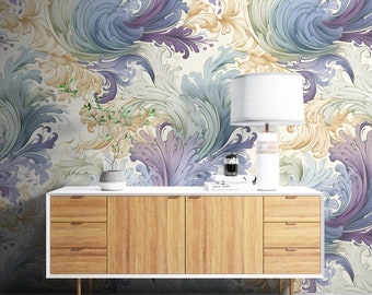 Removable Wallpaper, Colorful Cute Flowers Floral Design - Peel & Stick, Reusable, Self Adhesive, 26" Panels, Easy Install, Seamless