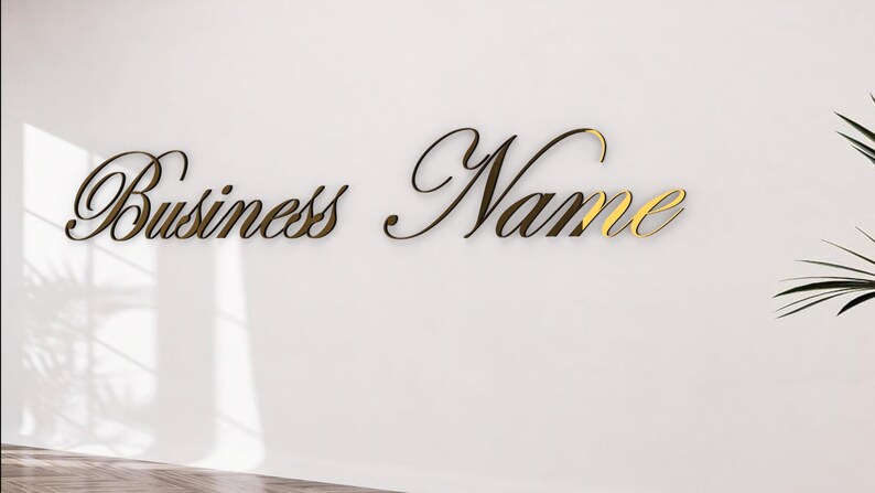 Custom Mirror Gold Sign, Wall Letters Personalized ACM Wall Letters ...