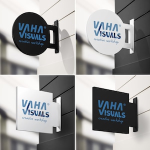 Custom Blade Sign - Double Sided Outdoor Business Sign, Storefront Logo Sign, Wall Mounted Commercial Sign - Salon, Bar, or Retail Shop Sign image 5