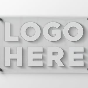 Custom Acrylic Business Logo - Office Wall Decor - Clear Frosted Design - Corporate Signage - Acrylic Wall Decor Gift - Custom Acrylic Sign