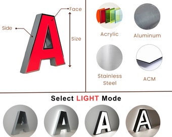 Custom 3D Channel Letters - LED Front-lit, Personalized Storefront & Indoor/Outdoor Signage