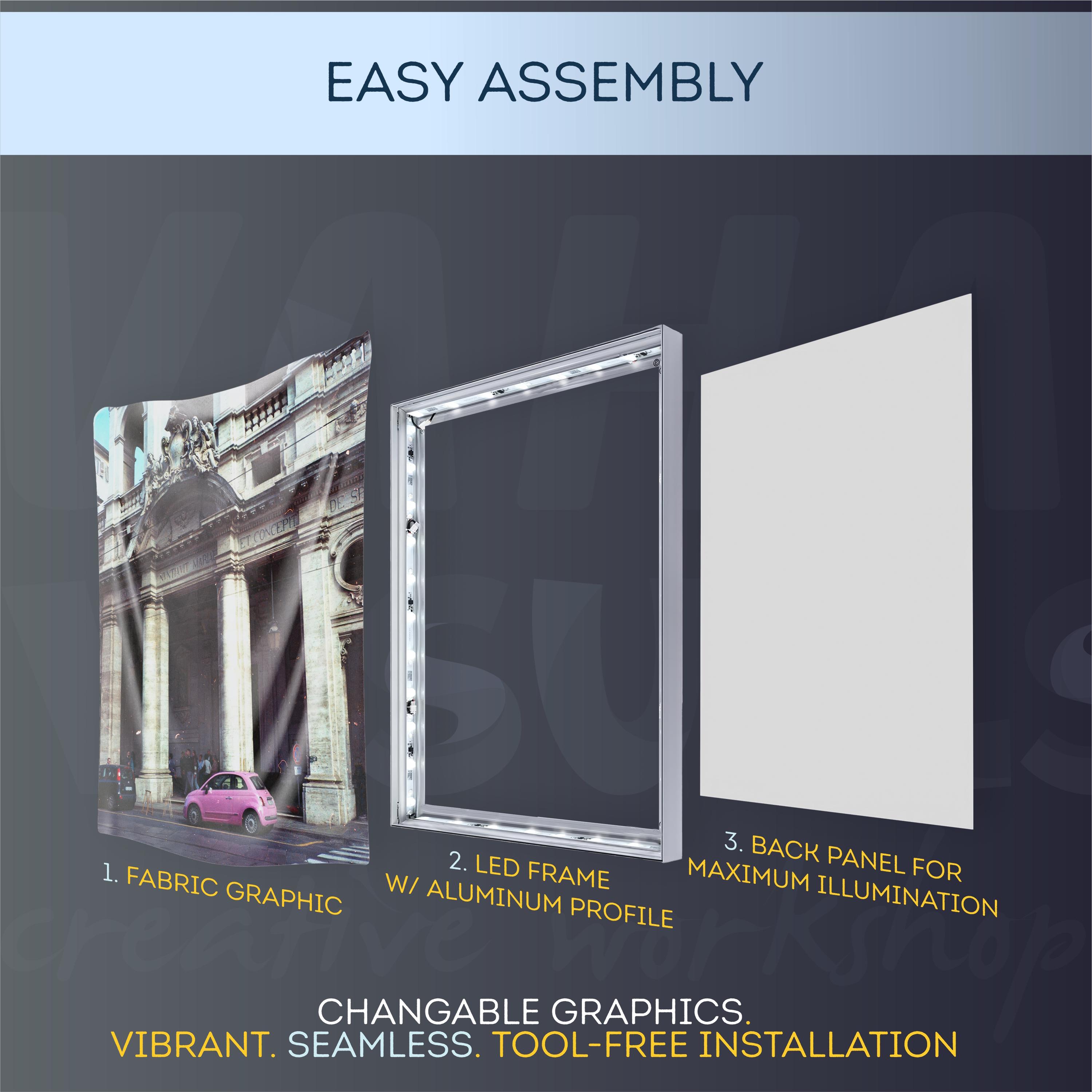 Custom SEG Light Box Sign – Backlit LED Fabric Frame for Wall, Retail ...