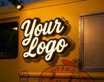 Custom Illuminated 3D Logo Sign: Portable Acrylic Light-Up Display