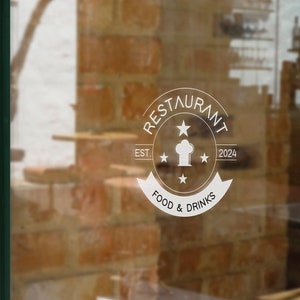Restaurant - Vinyl Window Decal, Standard / Custom Sizes, PEEL AND ...