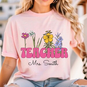 Camisa personalizada para maestros Camisas para maestros Regalo para maestros Regalos de agradecimiento para maestros Regalos personalizados para maestros Primer día de clases Nuevo maestro para maestros