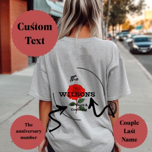 Custom Anniversary Shirt Custom Anniversary Gift Couples Gift Wedding Anniversary Gift Anniversary Shirts Marriage Gifts Wedding Anniversary