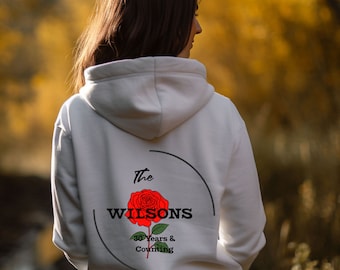 Custom Anniversary Hoodie Anniversary Gifts Gift for Wife Gift for Husband Wedding Gift Couples Gift Couples Shirts One Year Anniversary