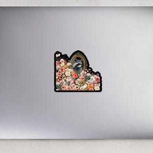 Floral Raccoon Sticker, Fancy Feral, High Class Raccoon, Bubble-free stickers, Water Bottle Sticker, Vintage Style, Victorian Raccoon, Gift