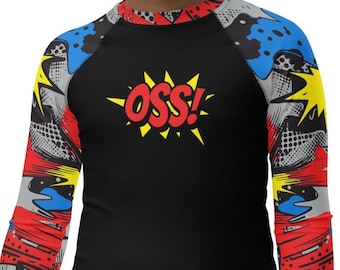 Youth BJJ Superhero Rash Guard, Jiujitsu, Rash Guards, Martial Arts, Brazilian Jiu Jitsu, Boys Rash Guard, Tween Boys Rash Guard, BJJ Gift