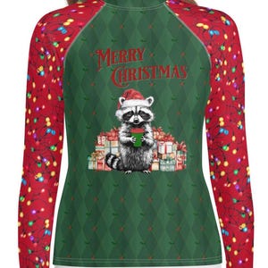 BJJ Rash Guard Youth, Jiujitsu Rash Guards, Martial Arts, Brazilian Jiu Jitsu, Merry Christmas Raccoon Teen rash guard, BJJ, Funny BJJ Humor