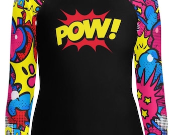 Youth Jiu Jitsu Superhero Rash Guard, BJJ Rashguard, Jiujitsu, Rash Guards, Martial Arts, Brazilian Jiu Jitsu Rash Guard, BJJ Rash Guard Kid