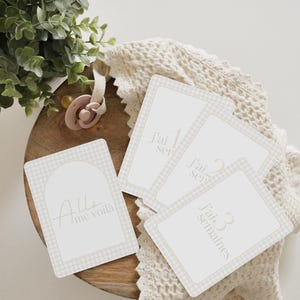 Cartes étape, annonce de naissance, cadeau pour bébé, future maman, cadeau pour maman, papeterie bébé, cadeau de shower, grossesse