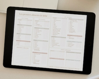 DIGITAL Baby Food Checklist, Baby's First Foods up to 1 Year