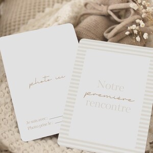 Cartes étape, première rencontre, cadeau pour bébé, future maman, cadeau pour maman, papeterie bébé, cadeau de shower, grossesse