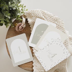 Cartes étape, moisniversaires, cadeau pour bébé, future maman, cadeau pour maman, papeterie bébé, cadeau de shower, grossesse