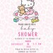 Hello Baby Girl Baby Shower Party Invite Kitty Template | Digital ...