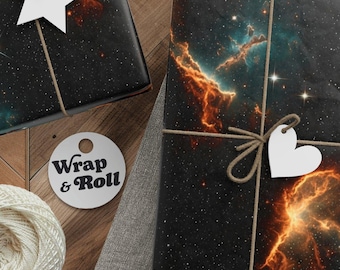 Realistic Galaxy Wrapping Paper | Celestial Nebula Gift Wrap | Starry Space Paper | All Occasion Science Gift