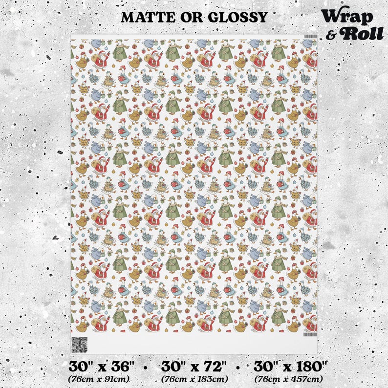 Funny Christmas Goose Wrapping Paper | Whimsical Holiday Gift Wrap | Cute Animal Xmas Paper | Silly Goose Humor image 6