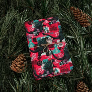 Street Art Godzilla Wrapping Paper | Graffiti Kaiju Gift Wrap | Urban Monster Paper | All Occasion Pop Art Gift image 5