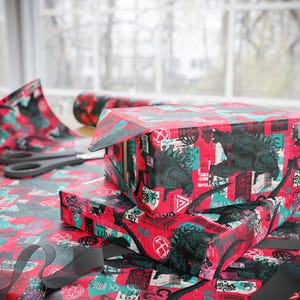 Street Art Godzilla Wrapping Paper | Graffiti Kaiju Gift Wrap | Urban Monster Paper | All Occasion Pop Art Gift image 3
