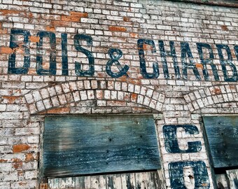 Vintage Urban Signage Artwork | Weathered Brick Texture | Home Decor(Digital Download)