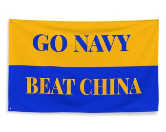 Go Navy Beat Army Flag: 100D Polyester Tapestry Banner - Etsy