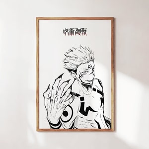 Taicanon Japan Anime Manga Poster - Jujutsu Kaisen Poster - Anime Silk Coth  Poster Wall Decoration(Style 1)