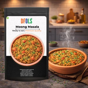 Dfols Moong Masala Ready to Eat Spiced Lentil Curry 0.55lb 8.82oz 250g ムーングマサラ