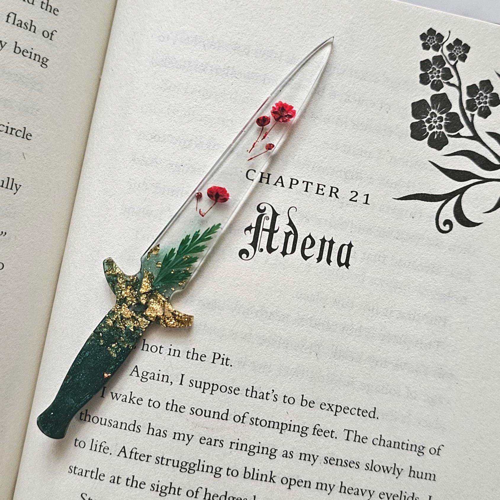 Custom Dagger Bookmark Set - Wedding Party Favors, Book Nook Accessories, Personalize Your Reading Experience