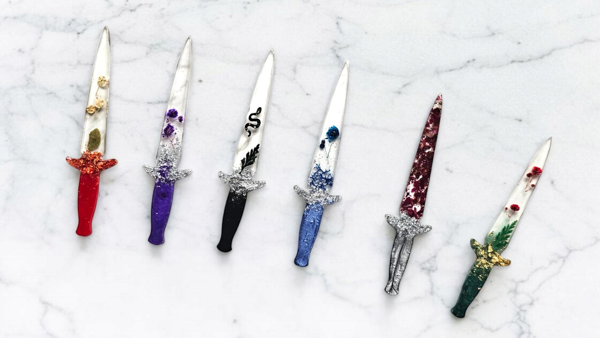 Custom Dagger Bookmark Set - Wedding Party Favors, Book Nook Accessories, Personalize Your Reading Experience
