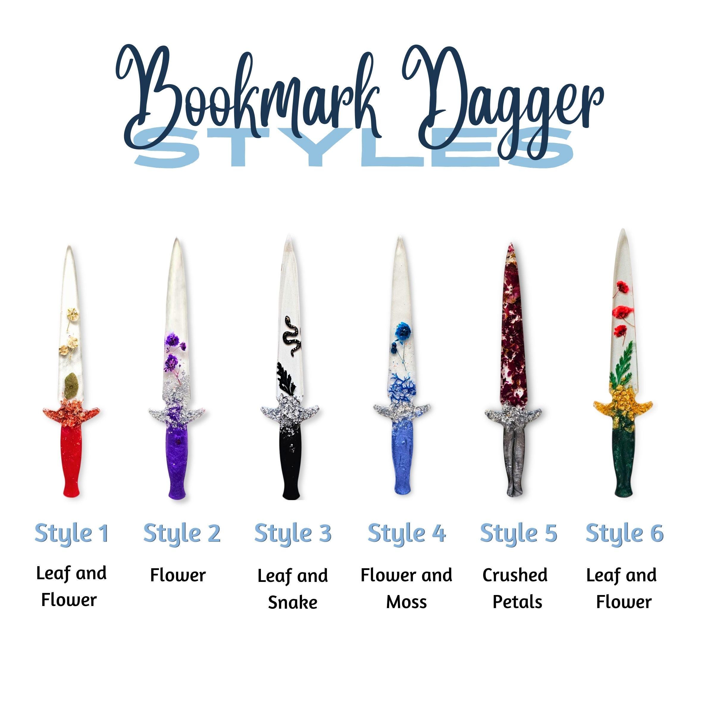 Custom Dagger Bookmark Set - Wedding Party Favors, Book Nook Accessories, Personalize Your Reading Experience