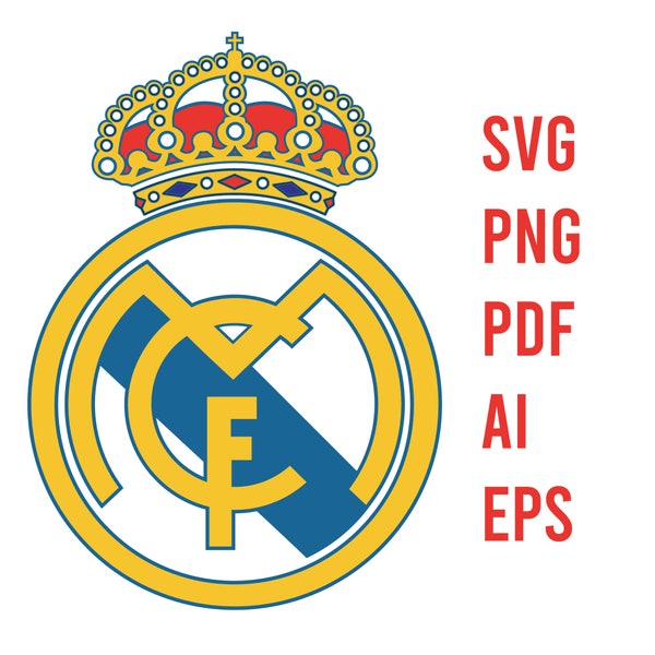 Real Madrid-Logo | Digitale Datei | Nur herunterladen | SVG, PNG, Pdf, eps, ai