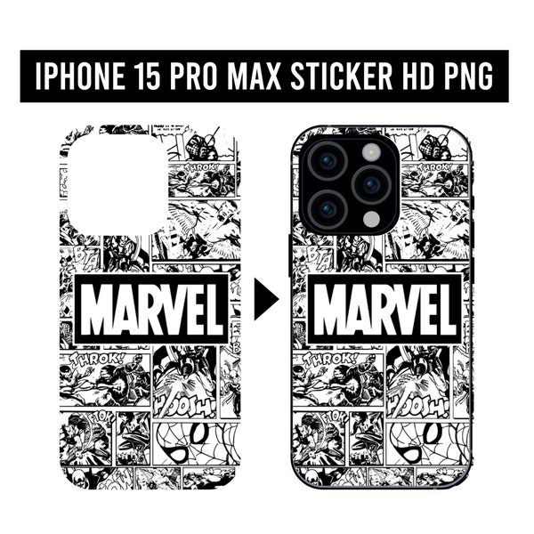 Iphone Case Sticker Cool Marvel pattern Sticker HD PNG Iphone Cover art