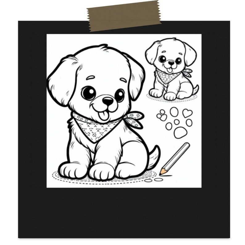 Printable Puppy Coloring Pages - Etsy