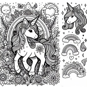 Printable Unicorn Coloring Pages