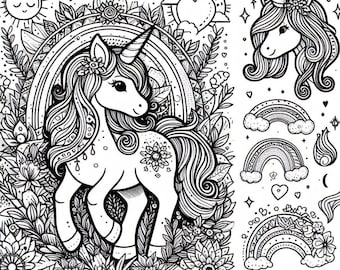 Unicorn Coloring Pages for Kids | Magical Activity Sheets (PDF Download)