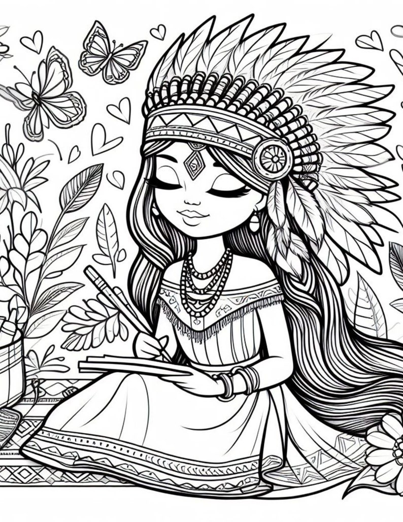 Princess & Unicorn Coloring Book A Fairy Tale Coloring Journey Etsy