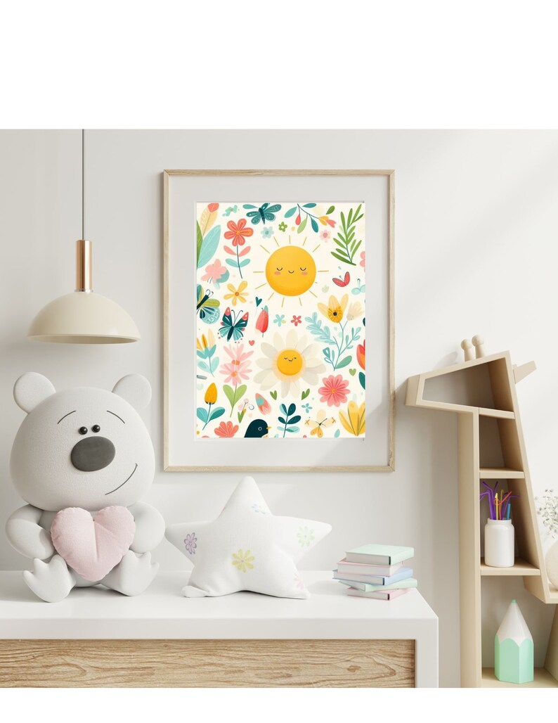 Printable Paper With a Colorful & Playful Design for Wall Art or ...