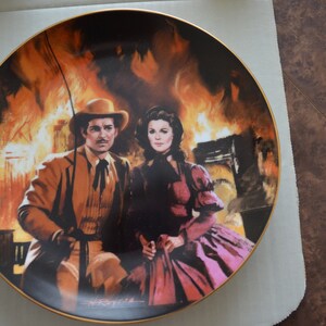 Collectible Plate - “The Burning of Atlanta” by Howard Rogers 1988, the second issue in Gone With the Wind: Golden Anniversary Series