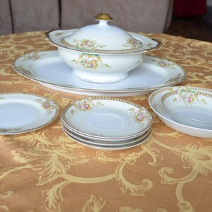 Vintage Grace China Made In Japan Set Of Nine Serving Pieces