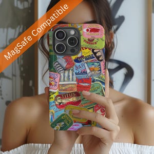 Iphone Sardine Case Magsafe Summer Collage Phone Case European Summer Phone Case Italian Summer MagSafe Phone Case Mosaic Phone Case