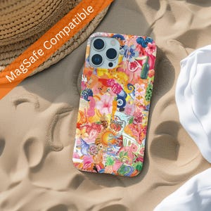 Summer Collage MagSafe Phone Case Italian Summer Phone Case Italy Phone Case Mosaic Phone Case European Summer Phone Case Fruit Phone Case