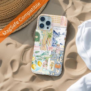 Coquette MagSafe Phone Case Italian Summer Phone Case Collage Phone Case Italy Phone Case Mosaic Phone Case Coastal Phone Case Preppy Stuff
